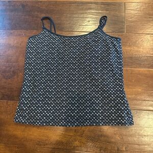 Faded Glory Blue and White Fitted Camisole